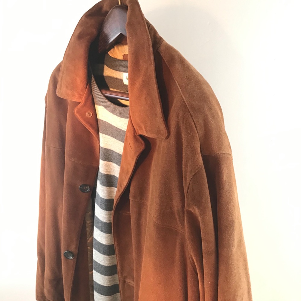 Marc -New York rust colored XL suede jacket